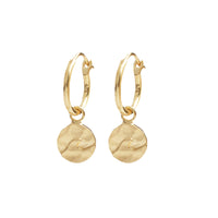 float wave earring gold