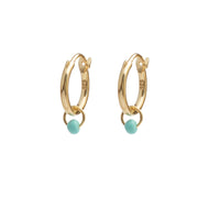 float Rainbow Earring Gold - Turquoise