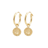 float Sonne Ohrring Gold