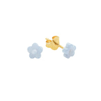 boucle d'oreille fleur flotteur clous or