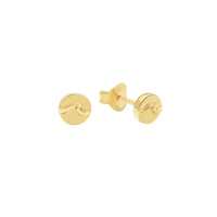 float wave earring studs gold