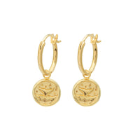 float whale tail earring gold