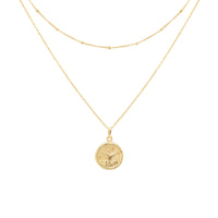 float Walflosse Halskette Gold