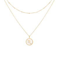 float Sternzeichen Halskette Gold Skorpion