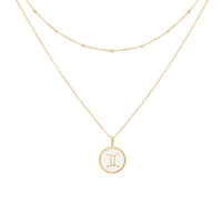 float Zodiac Necklace Gold Gemini