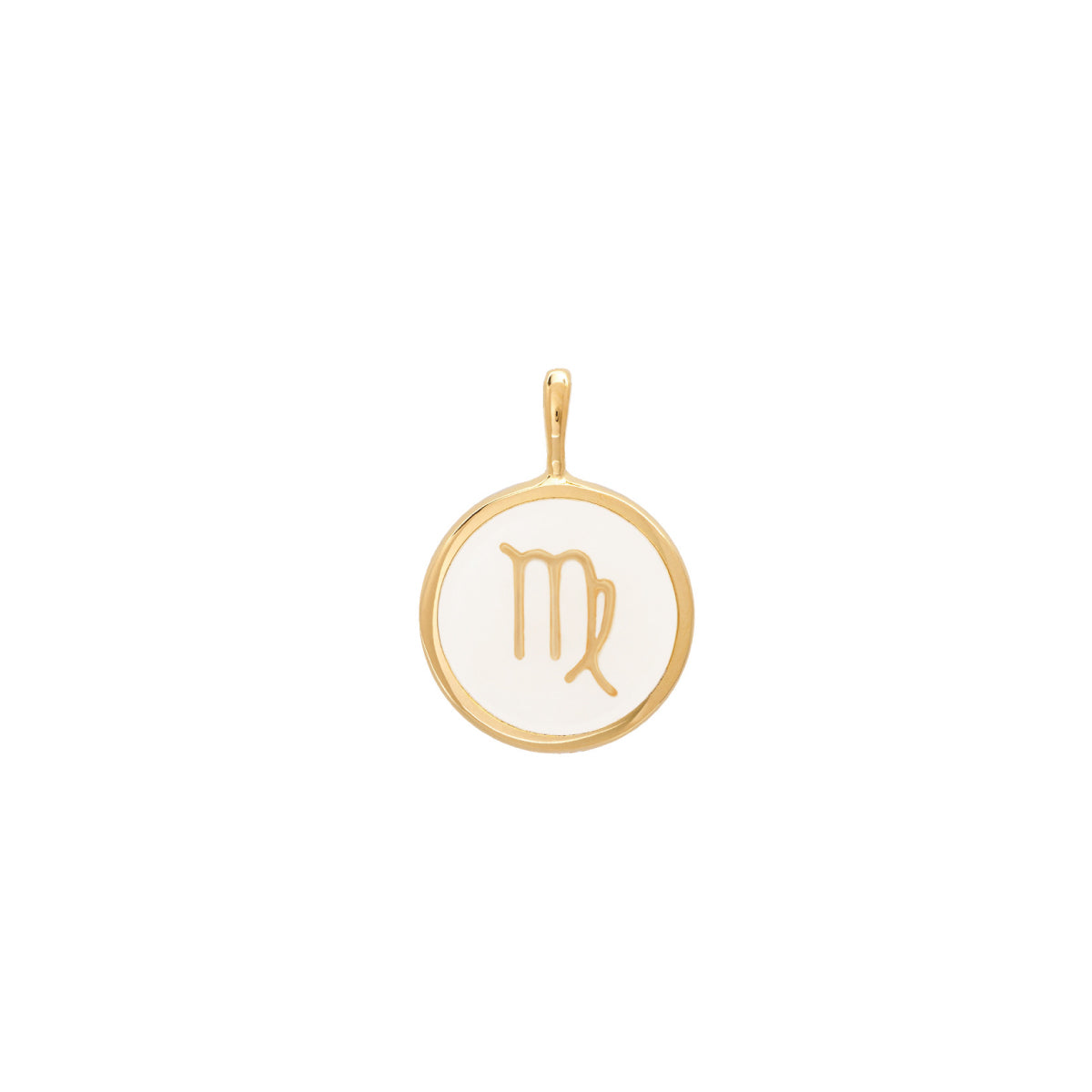 float Zodiac Necklace Pendant Gold Virgo