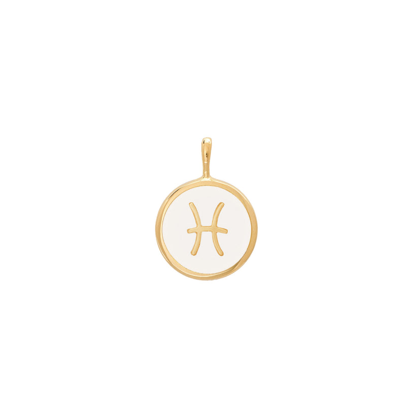 float Zodiac Necklace Gold Pisces