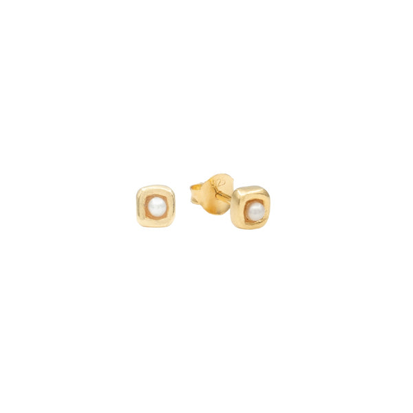 Boucles d'oreilles en perle flottante or