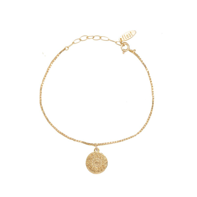 Damen Gold Armband mit Mandala Anhänger