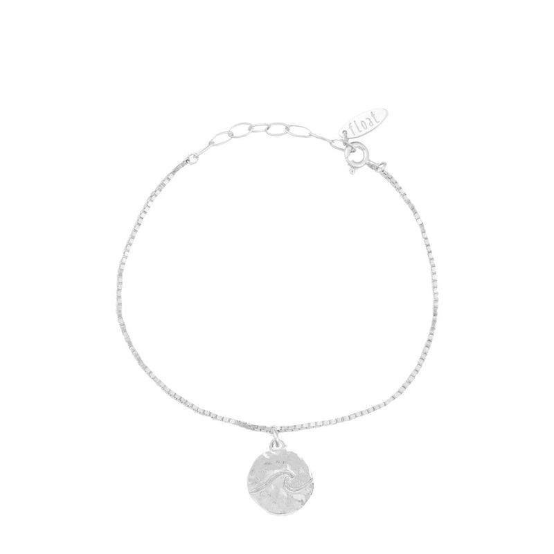 Damen Silber Armband mit Wellen Anhänger