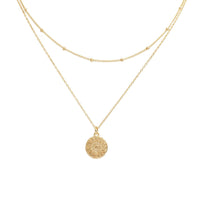 float mandala necklace gold