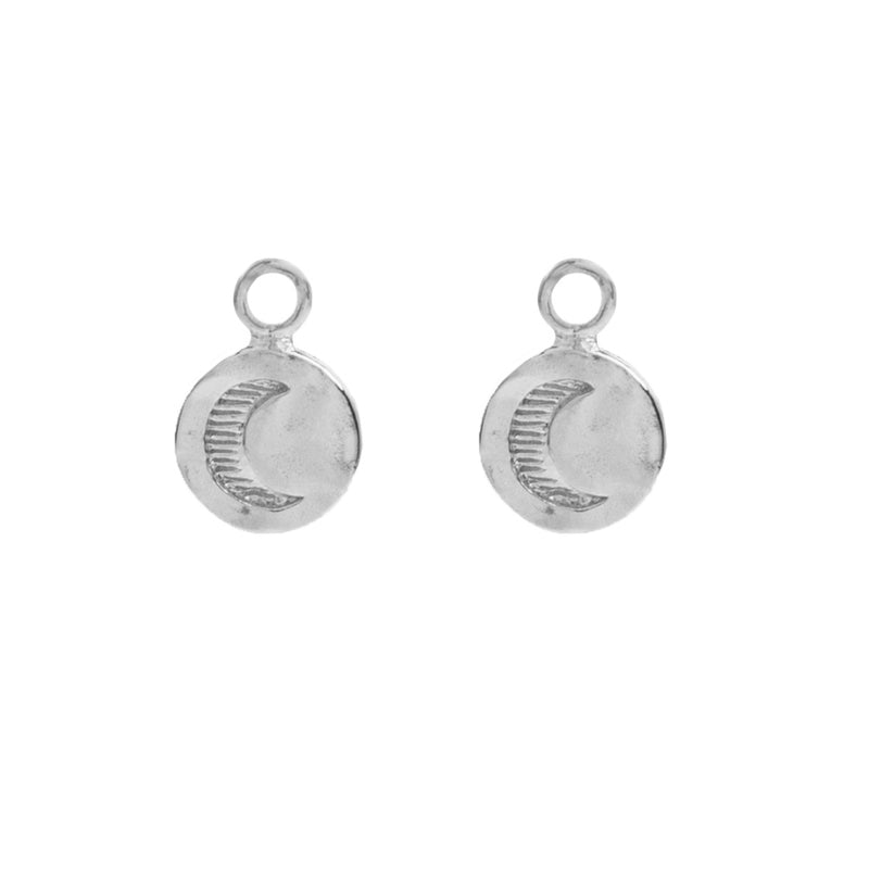 float earring pendant silver "moon"