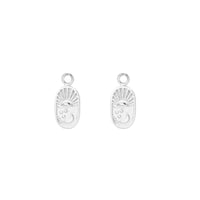 float earring pendant silver 