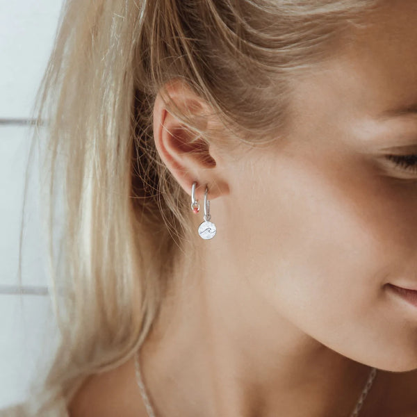float earring pendant silver "wave"