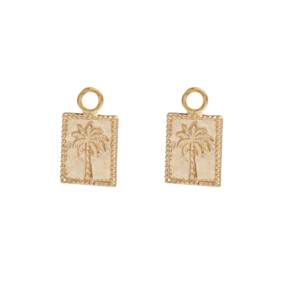 float earring pendant gold "Palmtree"
