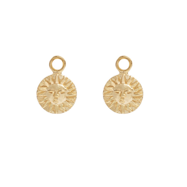 float earring pendant gold "sun"