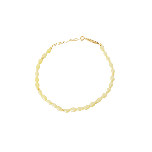 float Coral Anklet Gold Yellow