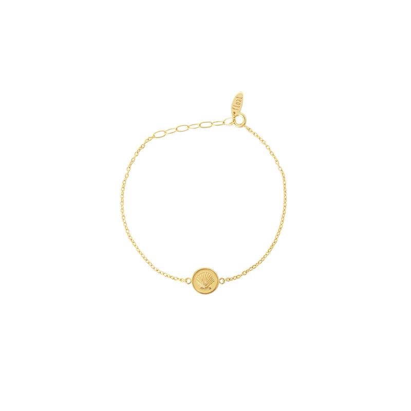 Damen Gold Armband mit Muschel Anhänger