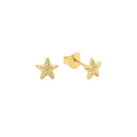 float starfish earring studs gold