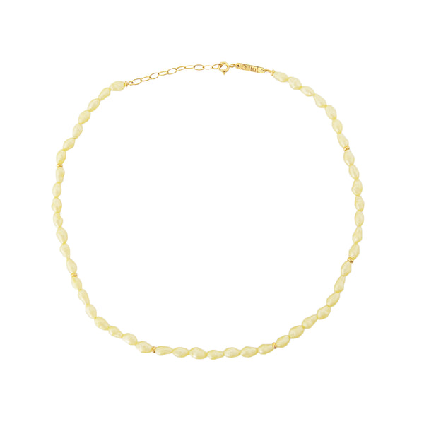 float Korallen Halskette Gold – Gelb