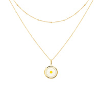 float daisy necklace gold