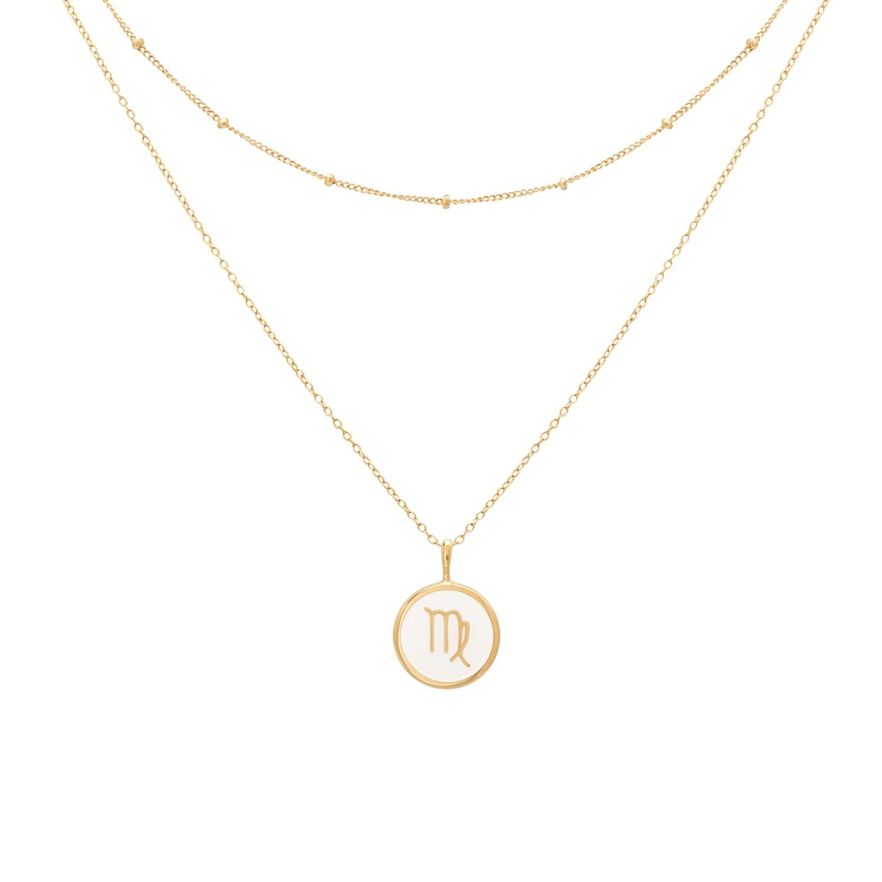Sternzeichenkette Aus Edelstahl – Verstellbar 45–50 Cm, Mit Persönlicher Geschenkkarte, Gold/Silber