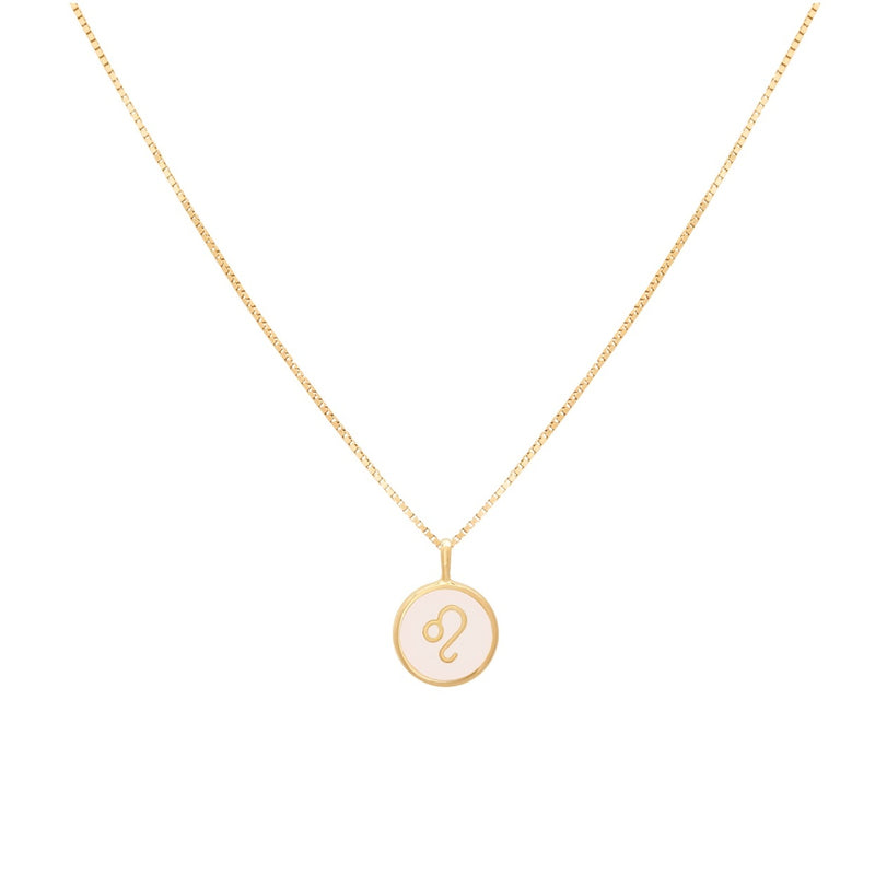 float zodiac necklace gold lion