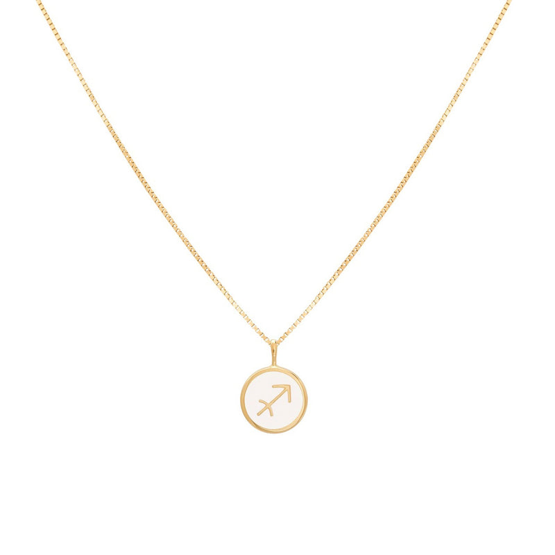 float Sternzeichen Halskette Gold Schütze