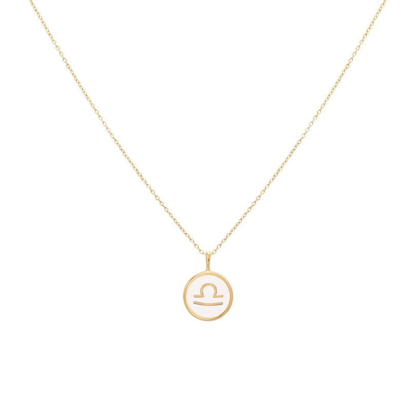 float Zodiac Necklace Gold Libra