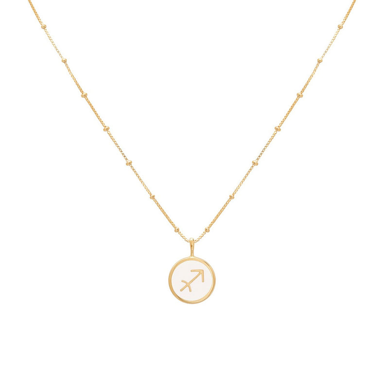 float Sternzeichen Halskette Gold Schütze