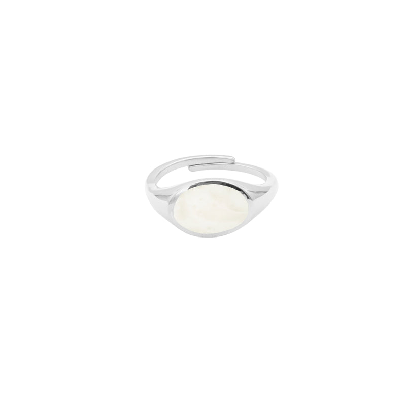 float Summers Day Ring Silber – Weiß