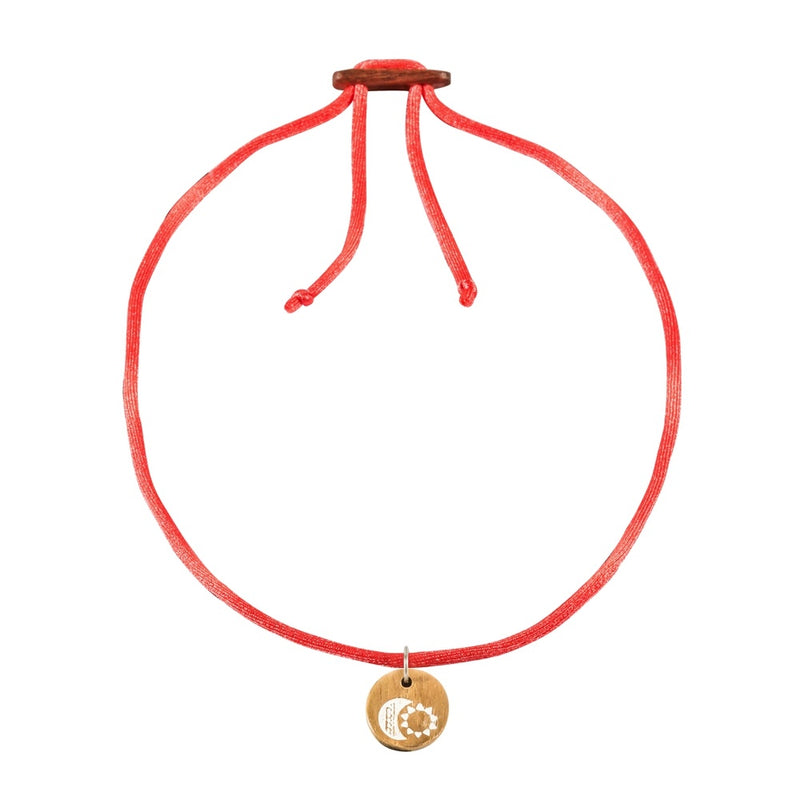 Damen Choker Halskette mit Sonne & Mond Anhänger Farbe orange