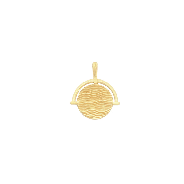 float necklace pendant gold "By the Ocean"