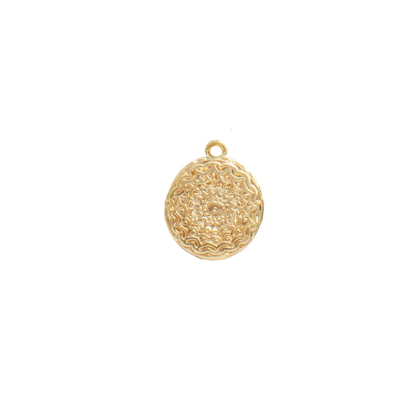 float necklace pendant gold "mandala"