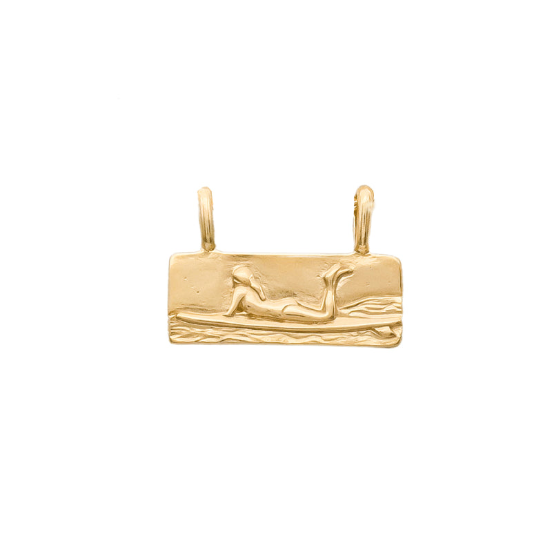 collier flotteur pendentif or "Single Fin Soul"