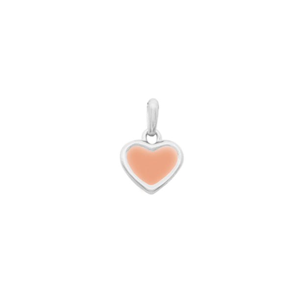 float necklace pendant silver "heart - peach"