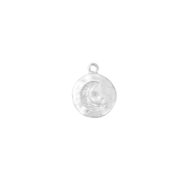collier flotteur pendentif argent "lune"